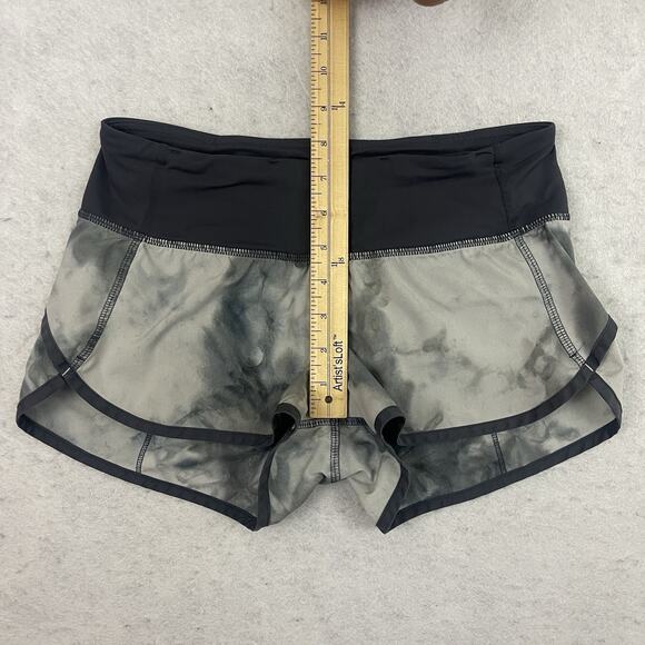 Lululemon Speed Up Shorts Womens Size 2 Gray Tie Dye Lined 2.5 Inseam W7TDR - Picture 5 of 14